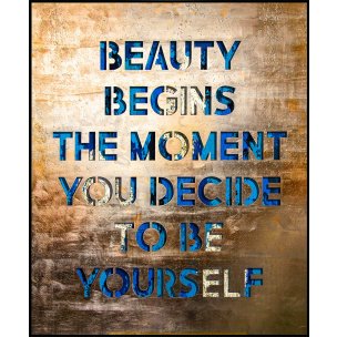 Devin Miles: Beauty Begins The Moment You Decide To Be Yourself #1 - Blattgold