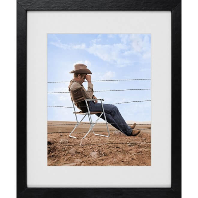 Frank Worth: James Dean Seated Behind Fence Set of Giant